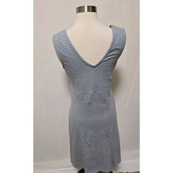 Patagonia Womens Dress Size Medium Blue Stripes Sleeveless Wrap‎ Detail - Picture 4 of 7